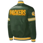 Green Bay Packers Midfield Varsity Satin Green Jackets