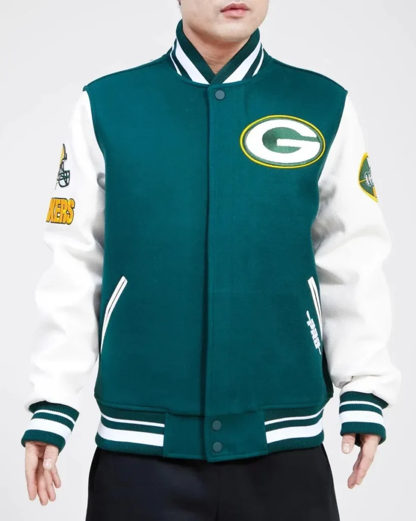 Green Bay Packers Old English Wool Varsity Starter Jacket