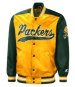 Green Bay Packers Tradition Satin Varsity Jacket