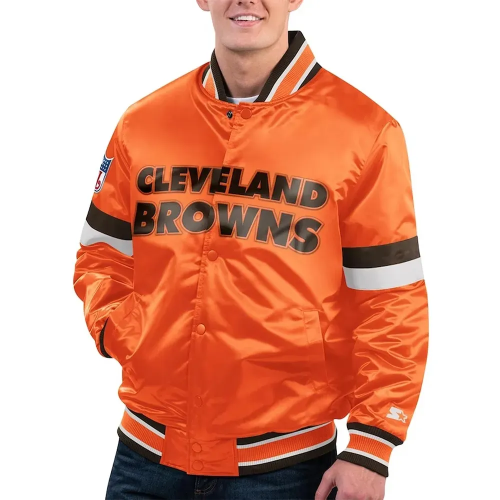 Home Game Cleveland Browns Orange Jacket