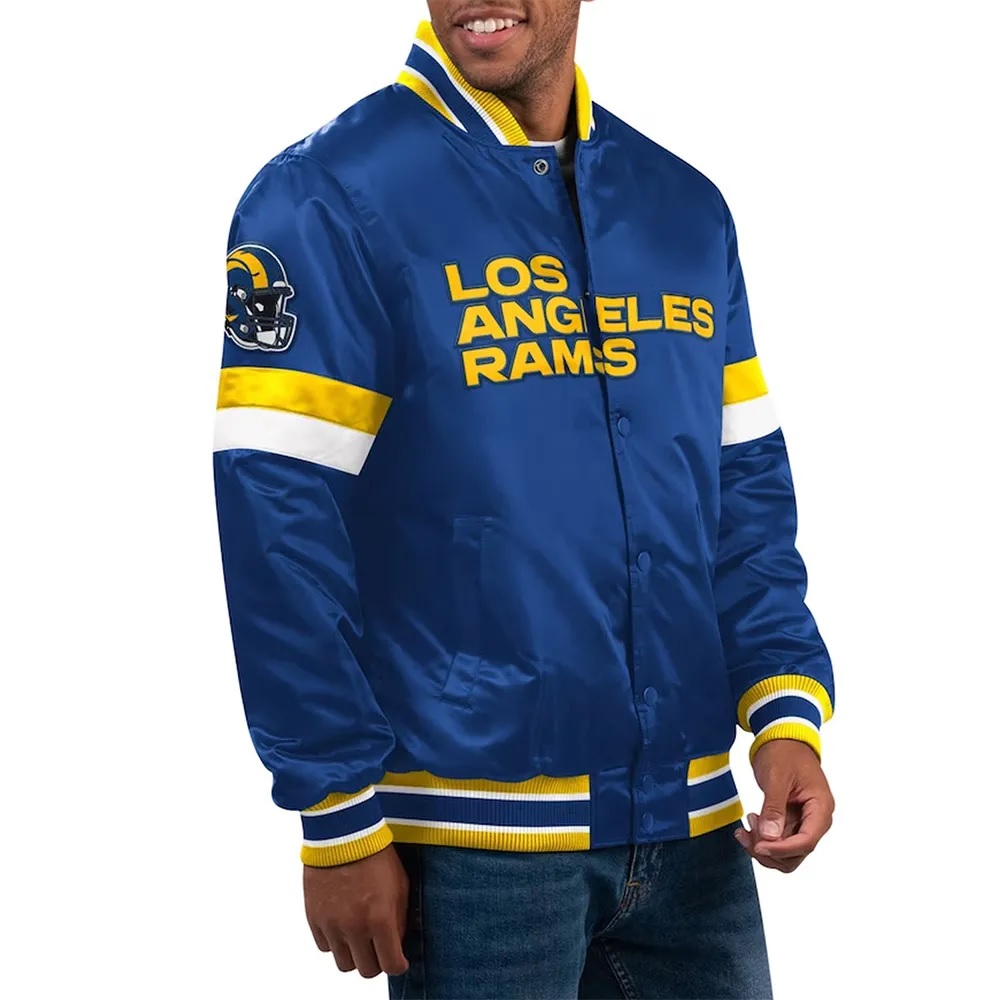 Home Game LA Rams Royal Varsity Jacket