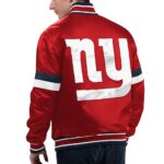 Home Game New York Giants Varsity Full-Snap Red Satin Jackets