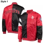 Houston Rockets 75th Anniversary Leader Satin Varsity Jacket