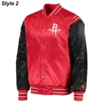 Houston Rockets 75th Anniversary Leader Satin Varsity Jackets