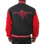 Houston Rockets Black and Red Varsity Wool Jackets