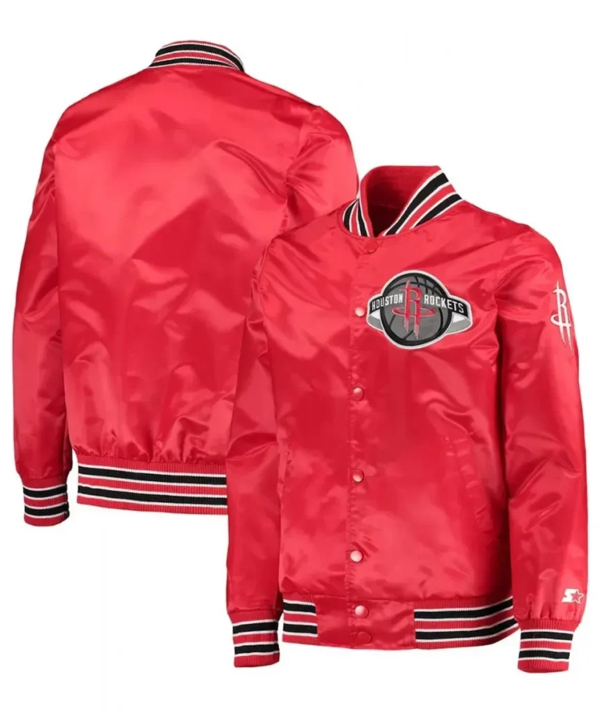 Houston Rockets The Diamond Classic Red Full-Snap Jacket1