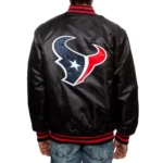 Houston Texans Black Satin Jackets