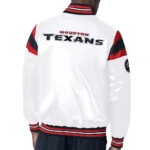 Houston Texans Midweight White Satin Jackets