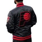 Indiana Pacers Black Varsity Satin Jackets