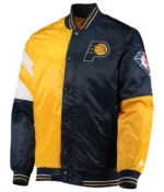 Indiana Pacers Leader ColorBlock Satin Varsity Jackets