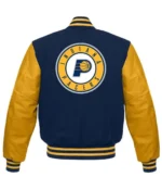 Indiana Pacers Letterman Blue and Yellow Letterman Jackets