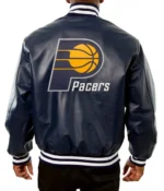 Indiana Pacers Navy Blue Varsity Leather Jackets