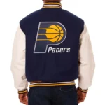 Indiana Pacers Navy and White Varsity Jackets