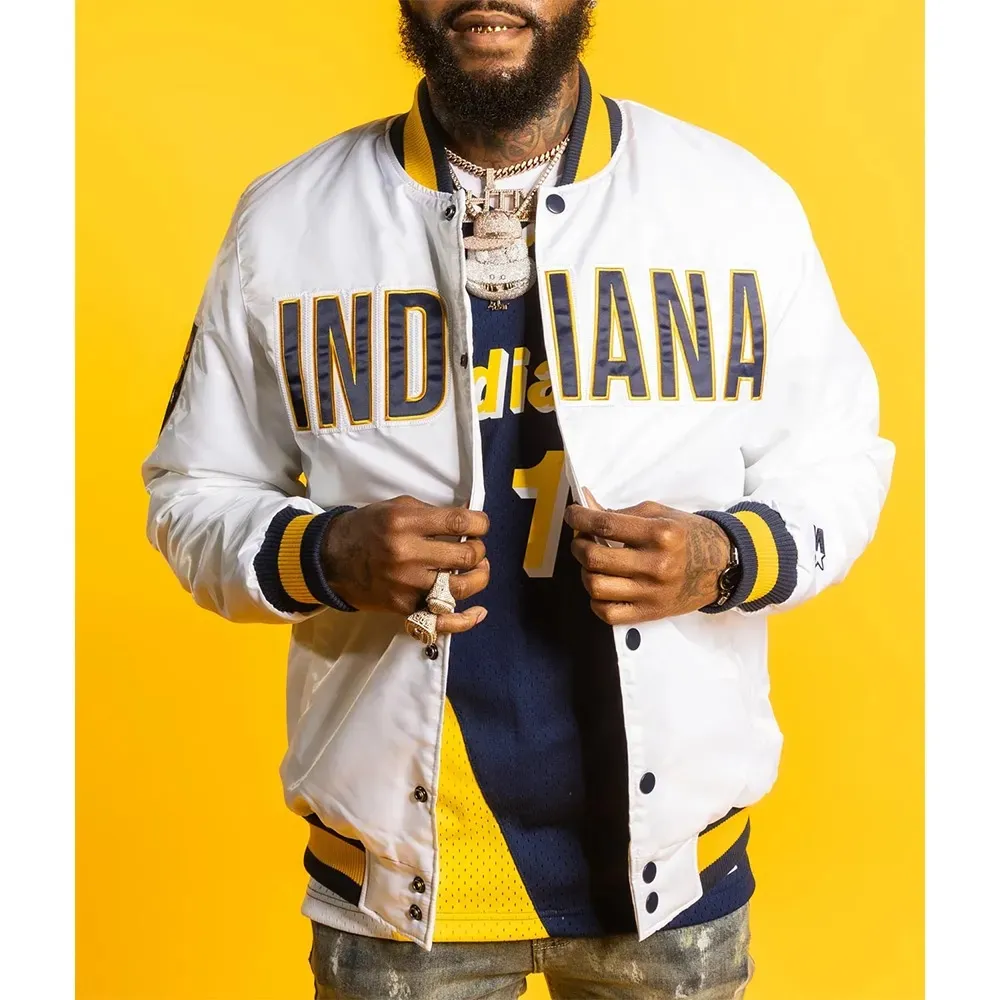 Indiana Pacers X Multi Color Satin Jacket1