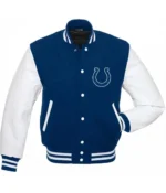 Indianapolis Colts Blue and White Letterman Jacket