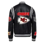 Jeff Hamilton Kansas City Chiefs Black Vegan Leather Full-Snap Jacket