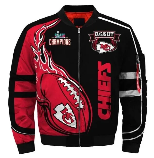 Kansas City Chiefs Black And Red Bomber Varsity Jacket