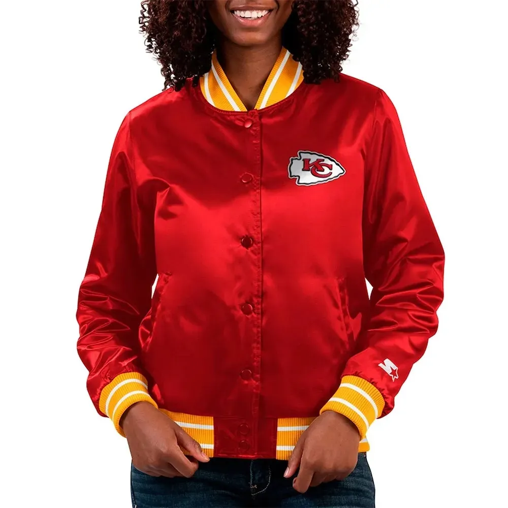 Kansas City Chiefs Full Count Red Satin Jacket