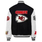 Kansas City Chiefs JH Varsity Black and White Jackets