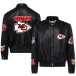 Kansas City Chiefs Jeff Hamilton Black Leather Jacket