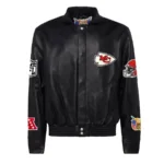 Kansas City Chiefs Jeff Hamilton Black Leather Jackets