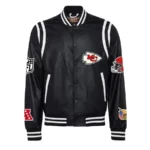 Kansas City Chiefs Jeff Hamilton Black Vegan Leather Jackets