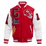 Kansas City Chiefs Mashup Rib Wool Varsity Jacket