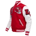 Kansas City Chiefs Mashup Rib Wool Varsity Jackets