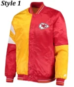 Kansas City Chiefs Satin Varsity Jacket14