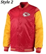 Kansas City Chiefs Satin Varsity Jacket2