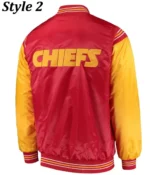 Kansas City Chiefs Satin Varsity Jacket5