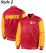 Kansas City Chiefs Satin Varsity Jacket7