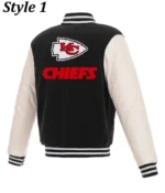 Kansas City Chiefs Two Tone Wool Leather Letterman Jackets