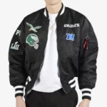 Kevin Hart Philadelphia Eagles Satin Jacket3