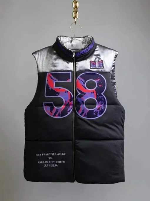 Kristin Juszczyk Super Bowl LVIII Puffer Vest