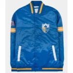 LA Chargers 30th Anniversary Blue Satin Varsity Jacket