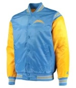 LA Chargers Light Blue and Yellow Satin Jackets