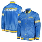 LA Chargers Midfield Powder Blue Satin Jacket