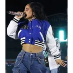 LA Cropped Becky G Letterman Jacket