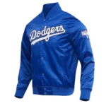 LA Dodgers Big Logo Blue Satin Jackets