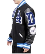 LA Dodgers Mash Up Wool & Leather Jacket