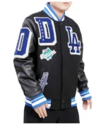 LA Dodgers Mash Up Wool & Leather Varsity Jackets