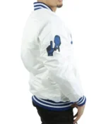 LA Dodgers National Blue Satin Varsity Jacket14