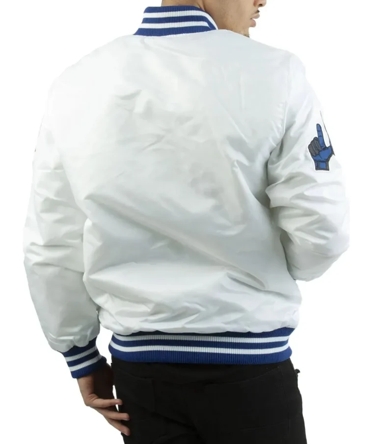 LA Dodgers National Blue Satin Varsity Jacket15