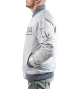 LA Dodgers Silver Satin Jackets