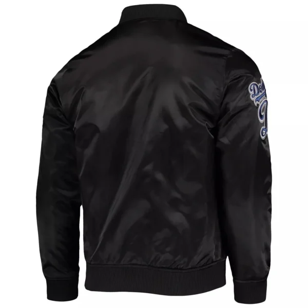 LA Dodgers Wordmark Black Varsity Jackets