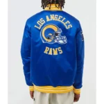 LA Rams Heavyweight Blue Varsity Satin Jackets