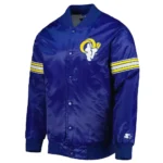 LA Rams Pick and Roll Blue Satin Starter Jacket