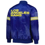 LA Rams Pick and Roll Blue Satin Starter Jackets