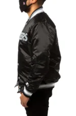 Las Vegas Raiders Black And Satin Jacket